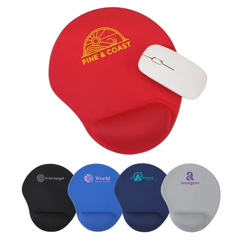 Main photo of Wave Non Slip Mouse Pad With Gel Wrist Rest