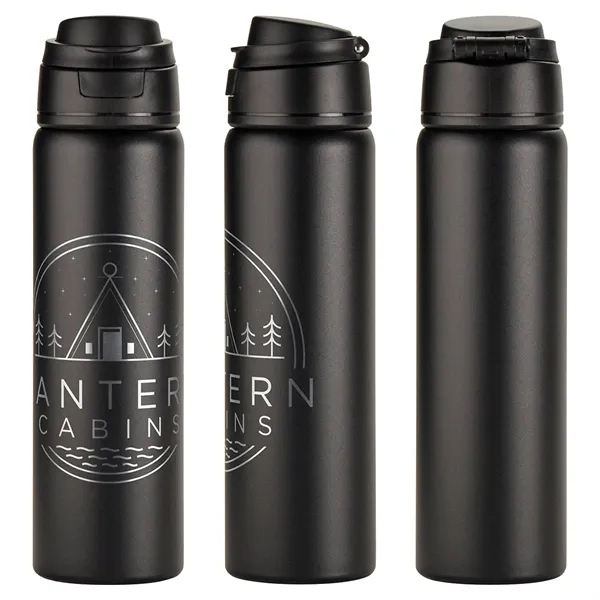 Medium Black color option for Cabrio 24 Oz Recycled Stainless Steel Vacuum Insulated Bottl