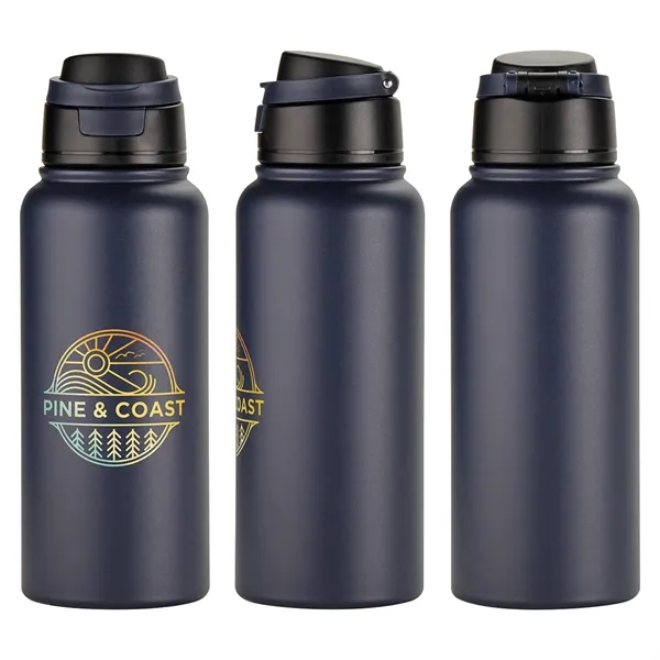 Medium Navy Blue color option for Cabrio 32 Oz Recycled Stainless Steel Vacuum Insulated Bottl