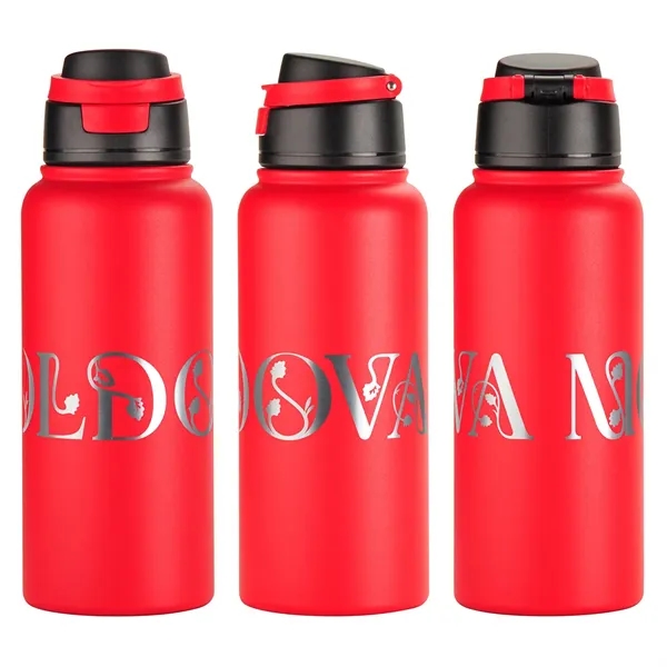 Medium Red color option for Cabrio 32 Oz Recycled Stainless Steel Vacuum Insulated Bottl