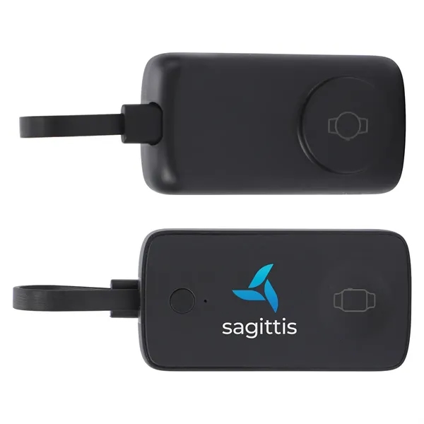 Medium Black color option for Baron 2000m Ah Power Bank With Watch Charger & Built In Cable