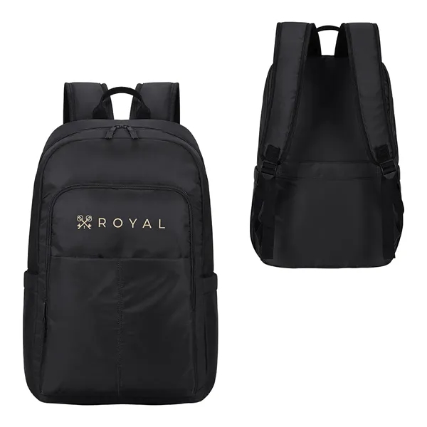 Medium Black color option for Niro Twill Polyester Backpack