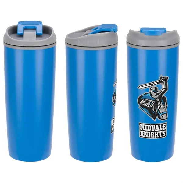 Medium Blue color option for Olympia 17 Oz Stainless Steel/Polypropylene Tumbler With Fli