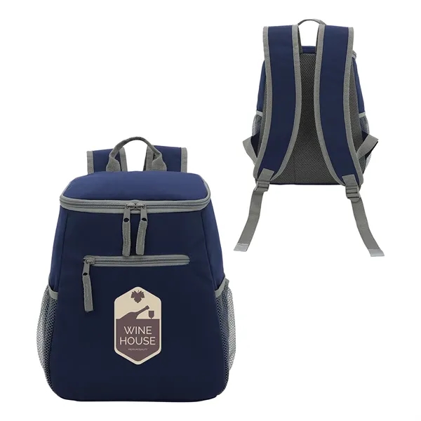 Medium Navy Blue color option for Cabana 20 Can Polyester Cooler Backpack