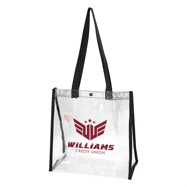 Medium Black color option for Game Day Pvc Tote Bag