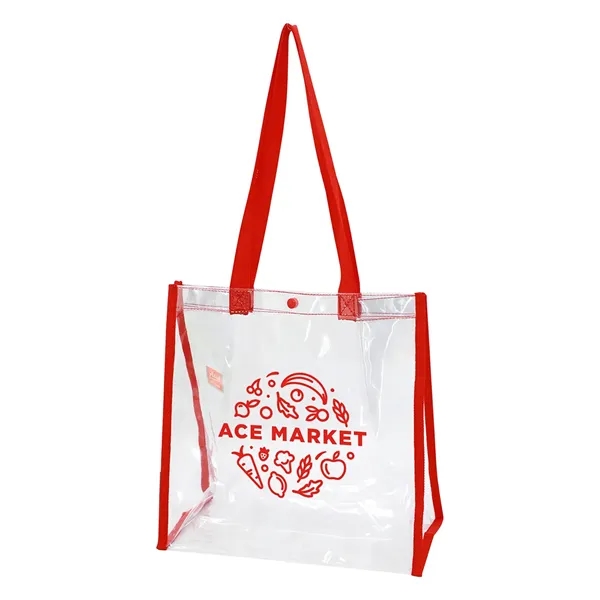 Medium Red color option for Game Day Pvc Tote Bag