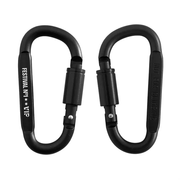 Medium Black color option for Best Buddy Tools ® D Ring Carabiner With Lock