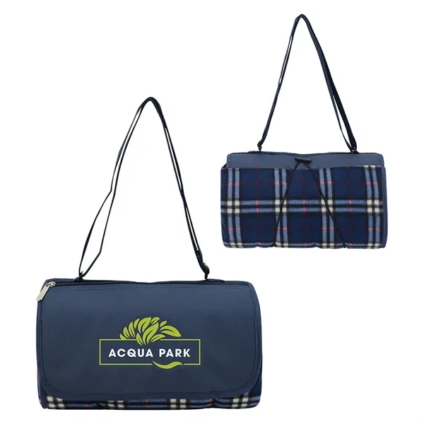 Medium Navy Blue color option for Premium Barrel Fleece Picnic Blanket