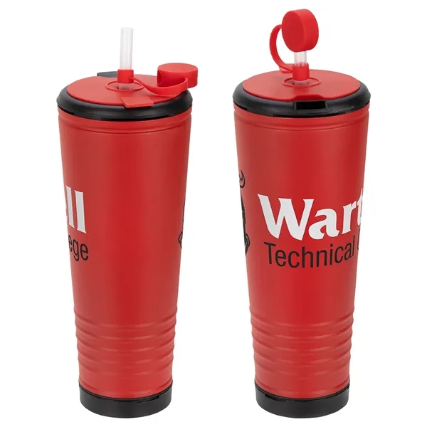 Medium Red color option for Klaxon 23 Oz Stainless Steel/Polypropylene Tumbler With Buil