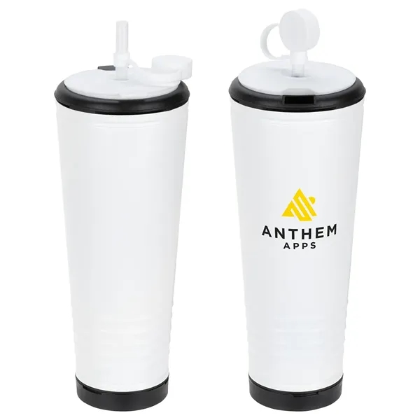 Medium White color option for Klaxon 23 Oz Stainless Steel/Polypropylene Tumbler With Buil
