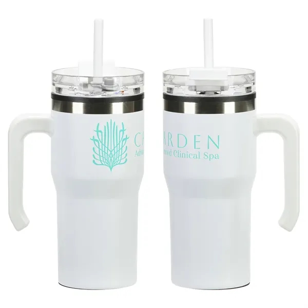 Medium White color option for Outback 20 Oz Stainless Steel/Polypropylene Mug With Lid And