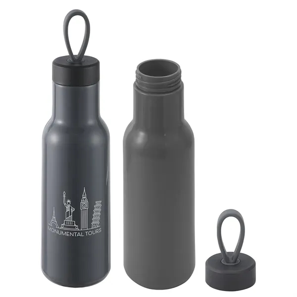 Medium Gray color option for Cameo 23 Oz Pla Sports Bottle With Silicone Loop Handle