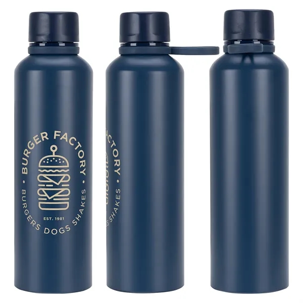 Medium Navy Blue color option for Avento 25 Oz Recycled Aluminum Bottle With Silicone Loop