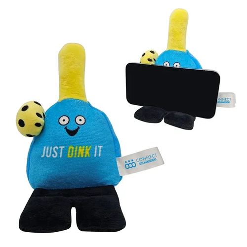Photo of Phone Pals™ Weighted Plush Phone Holder   Pickleball Playe