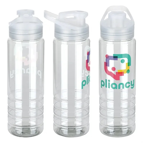 Translucent Clear color option for Breakaway 26 Oz Rpet Sports Bottle With Flip Top Spout
