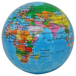 Photo of Printed Globe Pu Ball 3”