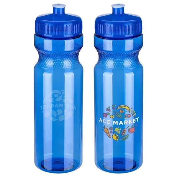 Medium Blue color option for Prologue 28 Oz Pet Sports Bottle With Push Pull Lid