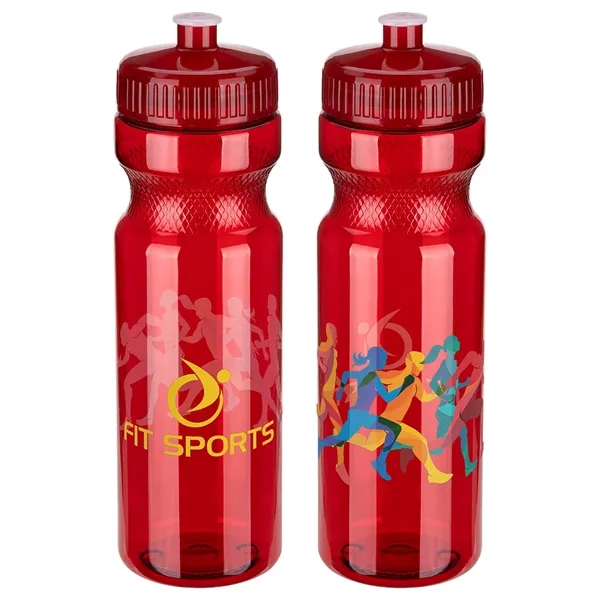 Medium Red color option for Prologue 28 Oz Pet Sports Bottle With Push Pull Lid