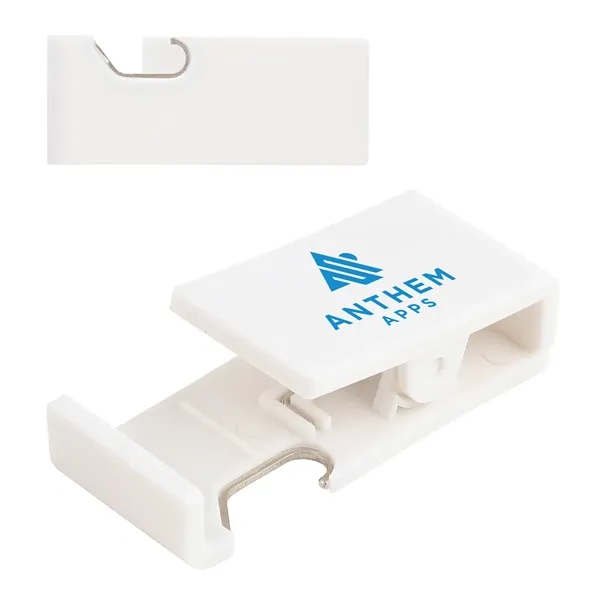 Medium White color option for Handy Clip With Built In Phone Stand & Bottle Opener