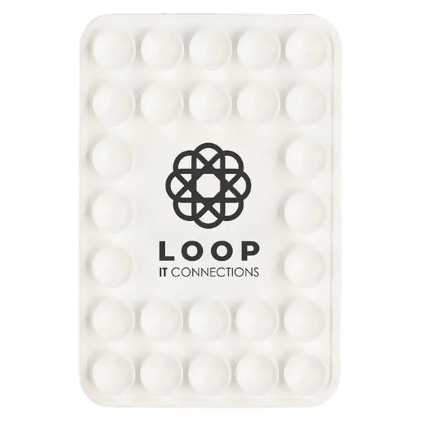 Medium White color option for Stick N Stream Magnetic Phone Holder With Suction Cup Base