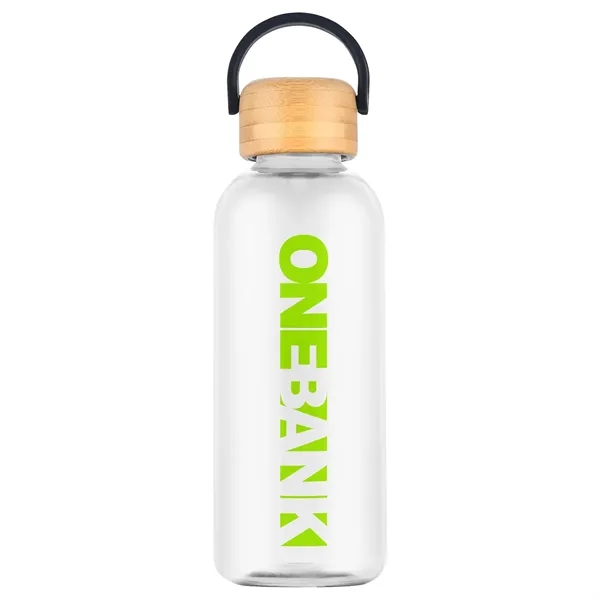 Clear color option for Sanzio 21 Oz Rpet Bottle With Bamboo Lid