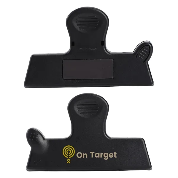 Medium Black color option for Gripper Magnetic Bag Clip With Knife Opener