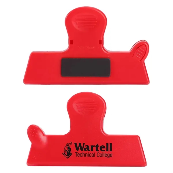 Medium Red color option for Gripper Magnetic Bag Clip With Knife Opener