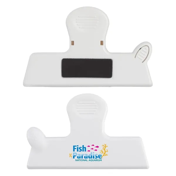 Medium White color option for Gripper Magnetic Bag Clip With Knife Opener