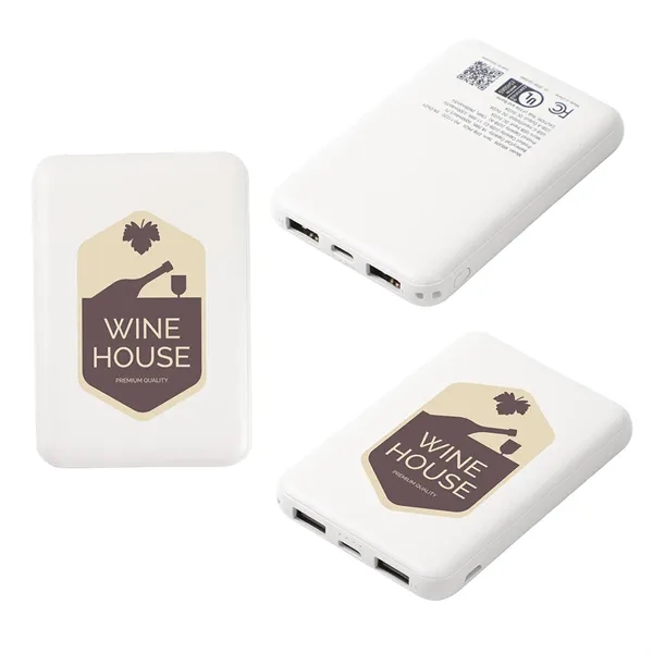 Medium White color option for Pavilion 5000m Ah Ul Listed Power Bank