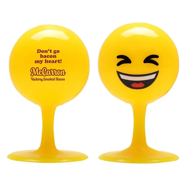 Yellow/Laugh color option for Emoji Bopper Desk Ball With Suction Cup