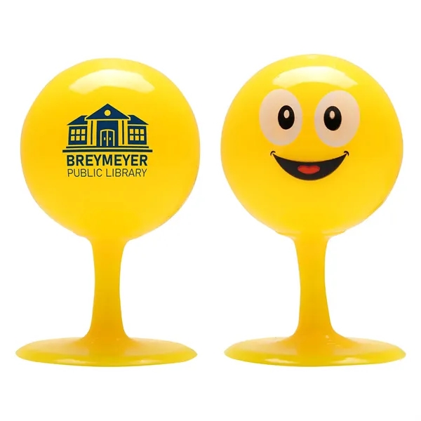Yellow/Smiley color option for Emoji Bopper Desk Ball With Suction Cup
