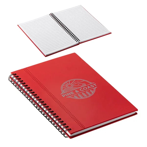 Medium Red color option for The Ambassador Executive Spiral Journal