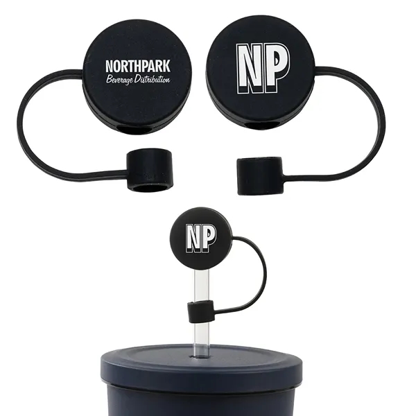 Medium Black color option for Flip N Sip Silicone Straw Cap