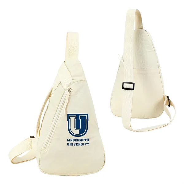 Medium Beige color option for Europa Crossbody Nylon Sling Bag