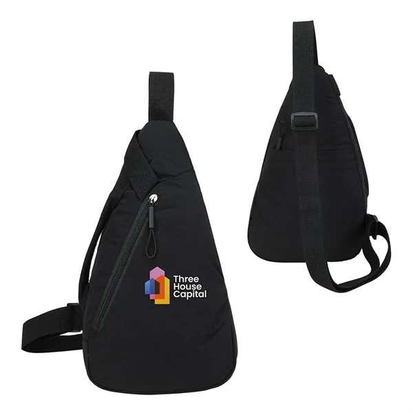 Medium Black color option for Europa Crossbody Nylon Sling Bag