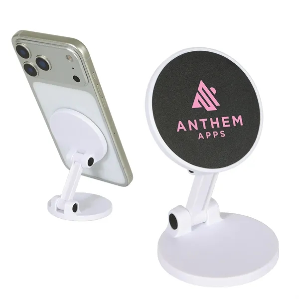Medium White color option for Pillar Magnetic Collapsible Phone Stand With Magnetic Base