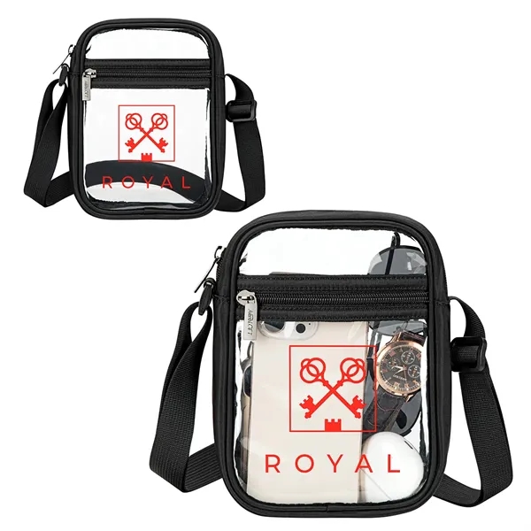 Medium Black color option for Aero Loft® Clear View Crossbody Stadium Bag