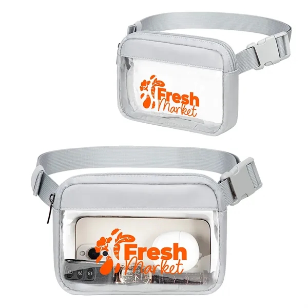 Light Gray color option for Aero Loft® Clear View Crossbody Belt Bag