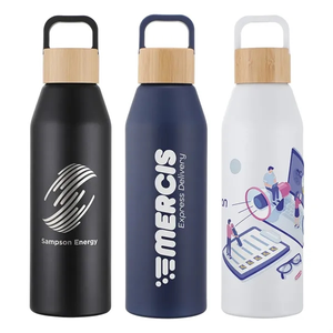 Photo of Clive 24 Oz Recycled Aluminum Bottle With Bamboo Lid