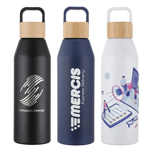 Main photo of Clive 24 Oz Recycled Aluminum Bottle With Bamboo Lid