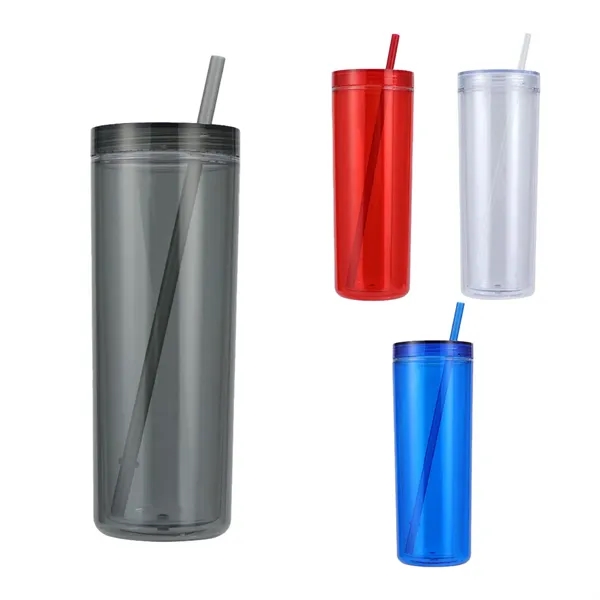 Medium Red color option for Arden 16 Oz Recycled Acrylic Straw Tumbler