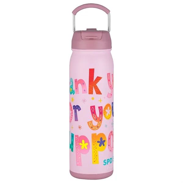 Medium Pink color option for Tuscany 24 Oz Eco Friendly 2 In 1 Vacuum Insulated Bottle