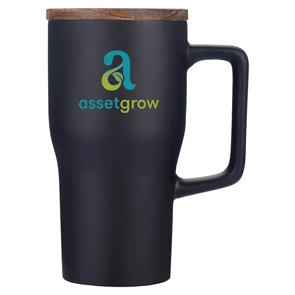 Medium Black color option for Element 18 Oz Ceramic Mug W/ Wood Lid