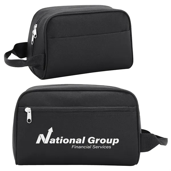 Medium Black color option for Porter Polyester Toiletry Bag