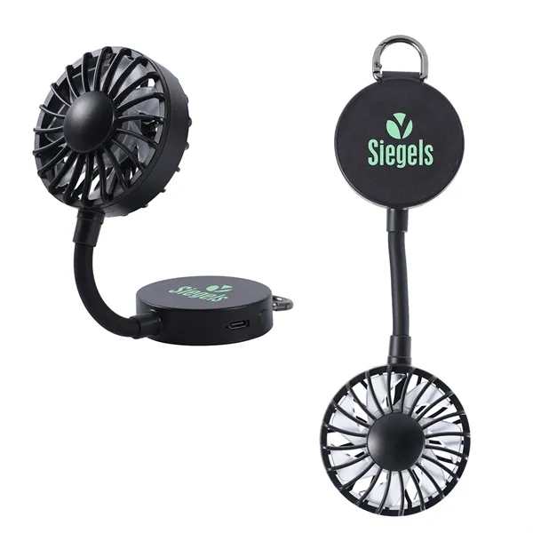 Medium Black color option for Cool Clip Rechargeable Portable Fan With Magnet Base