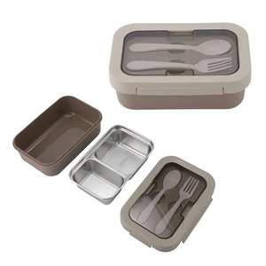 Photo of Bento Stainless Steel/Pp Lunch Box With Utensils