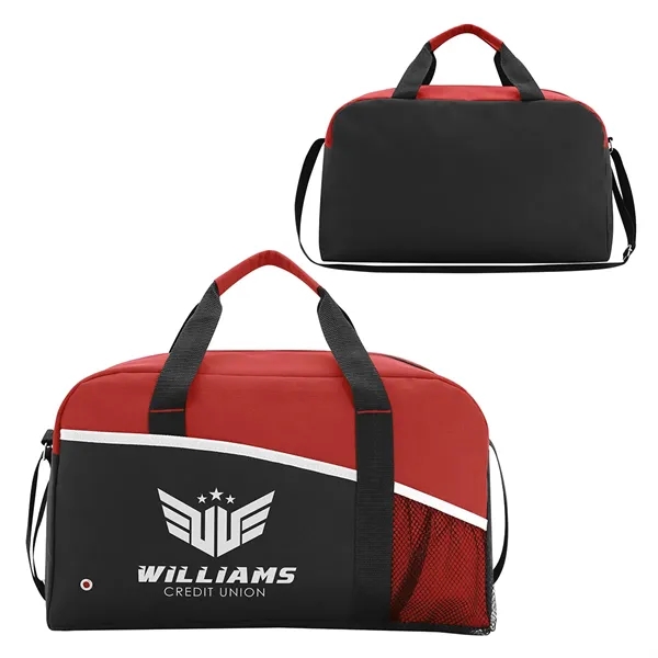 Medium Red color option for Sideline Polyester Duffel Bag