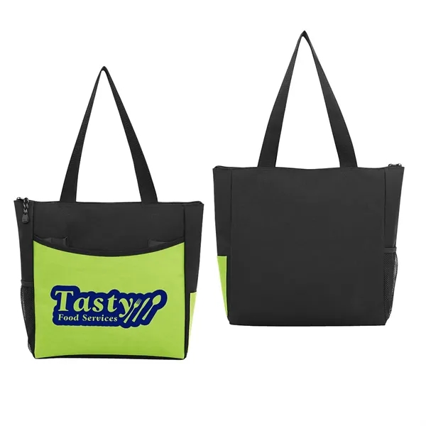 Medium Lime Green color option for Pavilion Zippered Polyester Event Tote