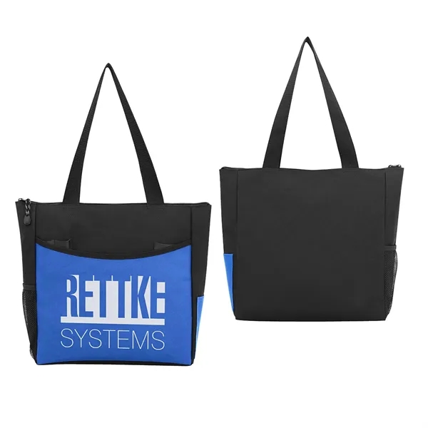 Medium Royal Blue color option for Pavilion Zippered Polyester Event Tote