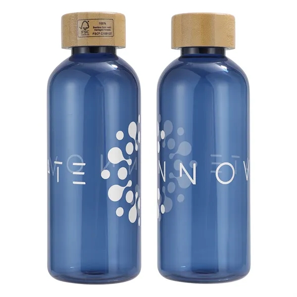 Medium Navy Blue color option for Vida 22 Oz Rpet Reusable Sports Bottle W/ Bamboo Lid